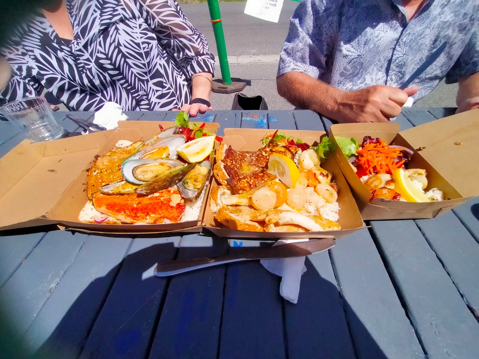 A feast at the Kaikoura Seafood BBQ