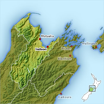 Nelson Tasman location map