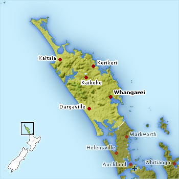 Northland New Zealand location map