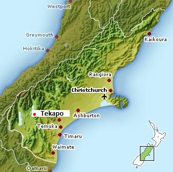 Tekapo location map