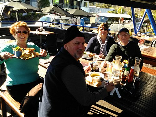 Lunch with friends at The Landing in Franz Josef. Great food.