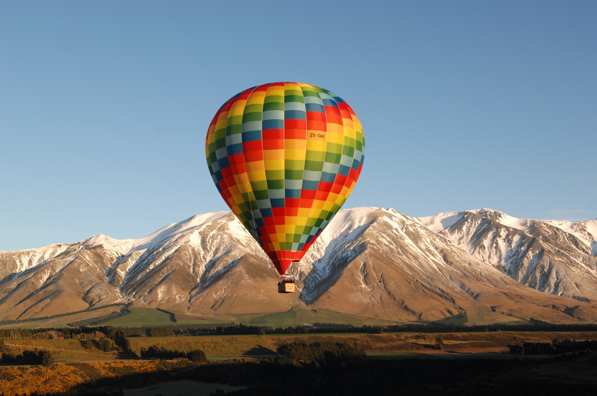 Ballooning on the Canterbury Plains near Christchurch. Picture courtesy TNZ