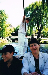 Kim and Tim punting on the Avon River way back in 1998