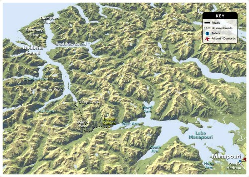 Doubtful Sound Map Courtesy Fiordland.org.nz