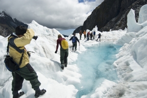 Hiking on Franz Josef Glacier - picture courtesy Tourism West Coast