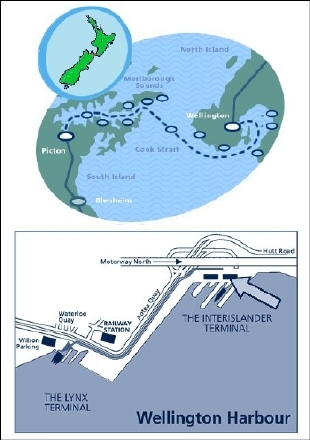 Interislander Map And Wellington Terminal Location