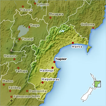 Hawkes Bay Location Map