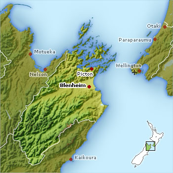 Marlborough region location map