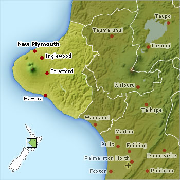 Taranaki location map