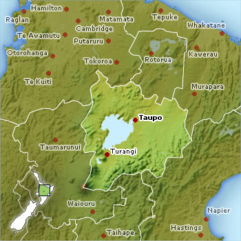 Taupo location map