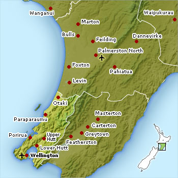 Wellington location map