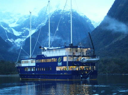 An overnight cruise on the Milford Mariner is an unforgettable experience. Check out the scenery! Click for more information on tours.
