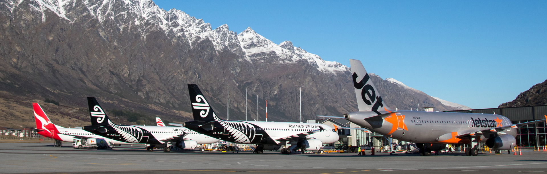 Planes on the tarmac at Queenstown Airport. Image courtesy Queenstown Airport