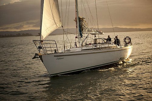 Sunset cruise on Auckland harbour
