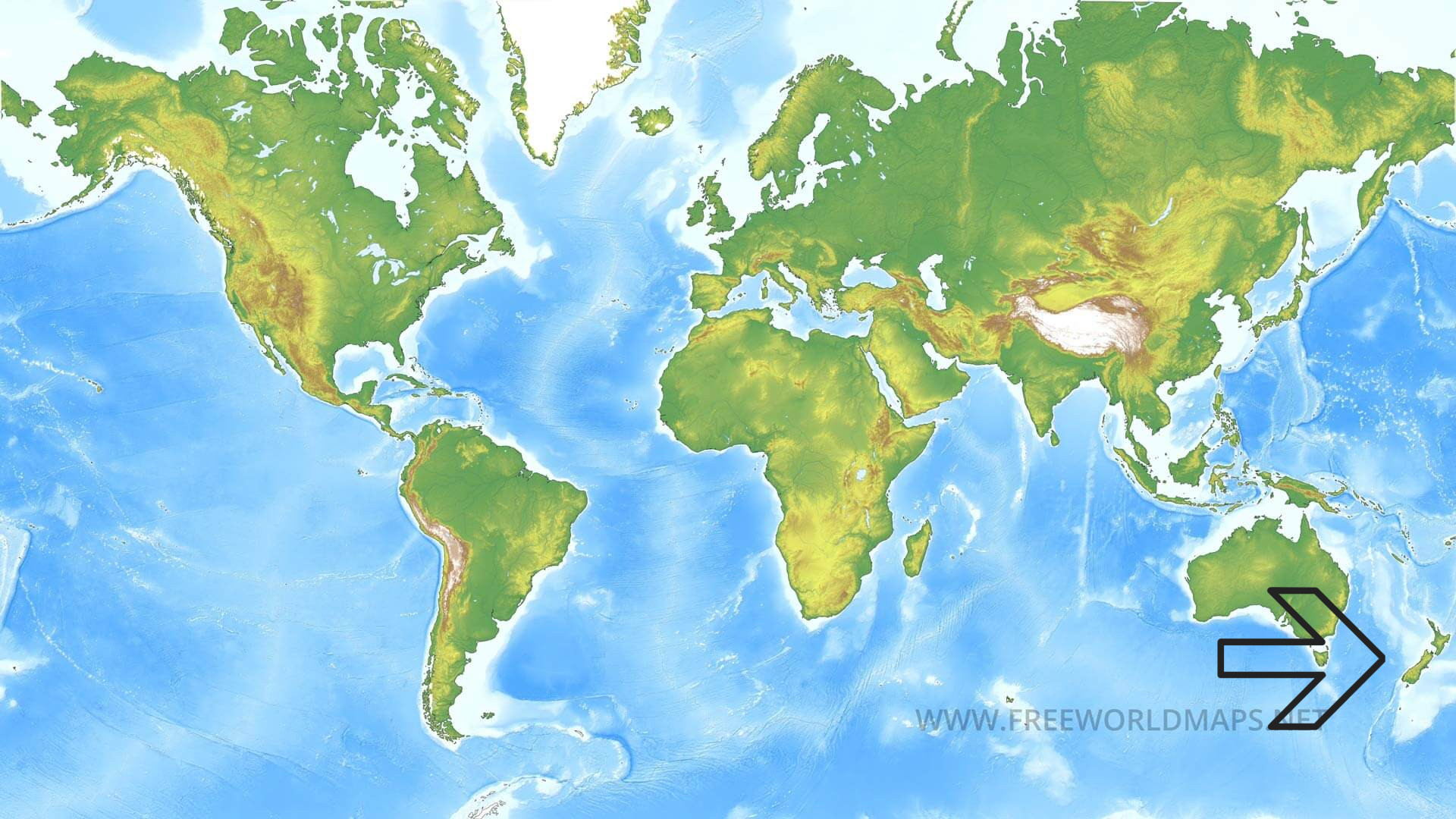 World map showing New Zealand location